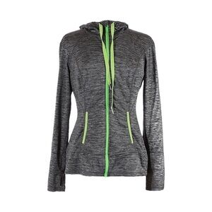 🌺 Lukka Full Zip Stripe Hooded Lightweight Running Activewear Jacket Size S
